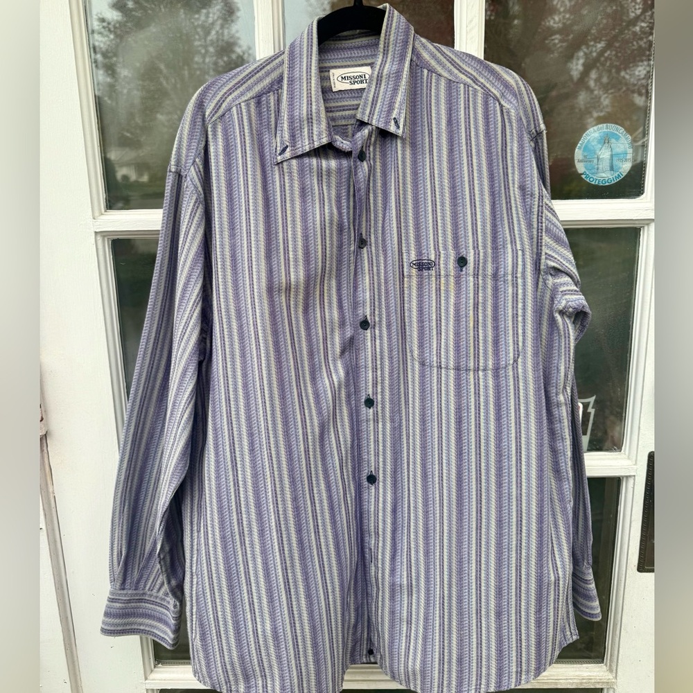 VTG Missoni Sport Long Sleeve Collared Button Down